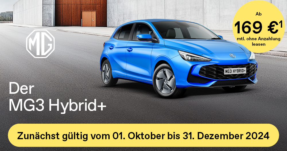 Bis zum 31.12.2024 – Sonderleasing für den MG3 Hybrid+